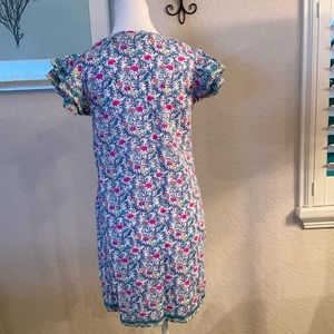 Tunic easy fit style dress with tassels